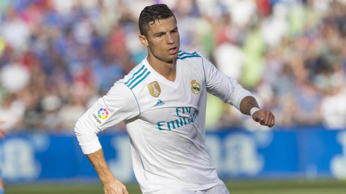 Cristiano Ronaldo celebra su gol marcado ante el Getafe.