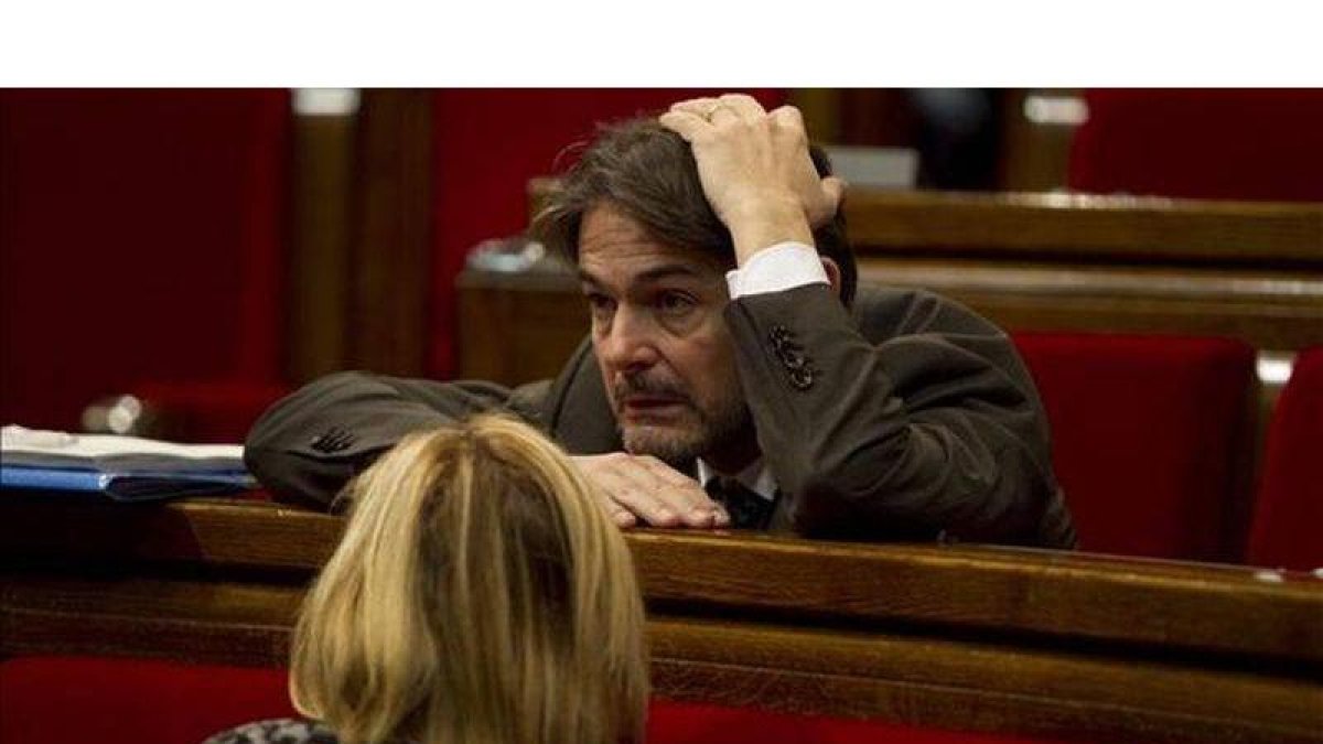 El secretario general de CDC y diputado Oriol Pujol, el pasado 13 de febrero, en el Parlament.