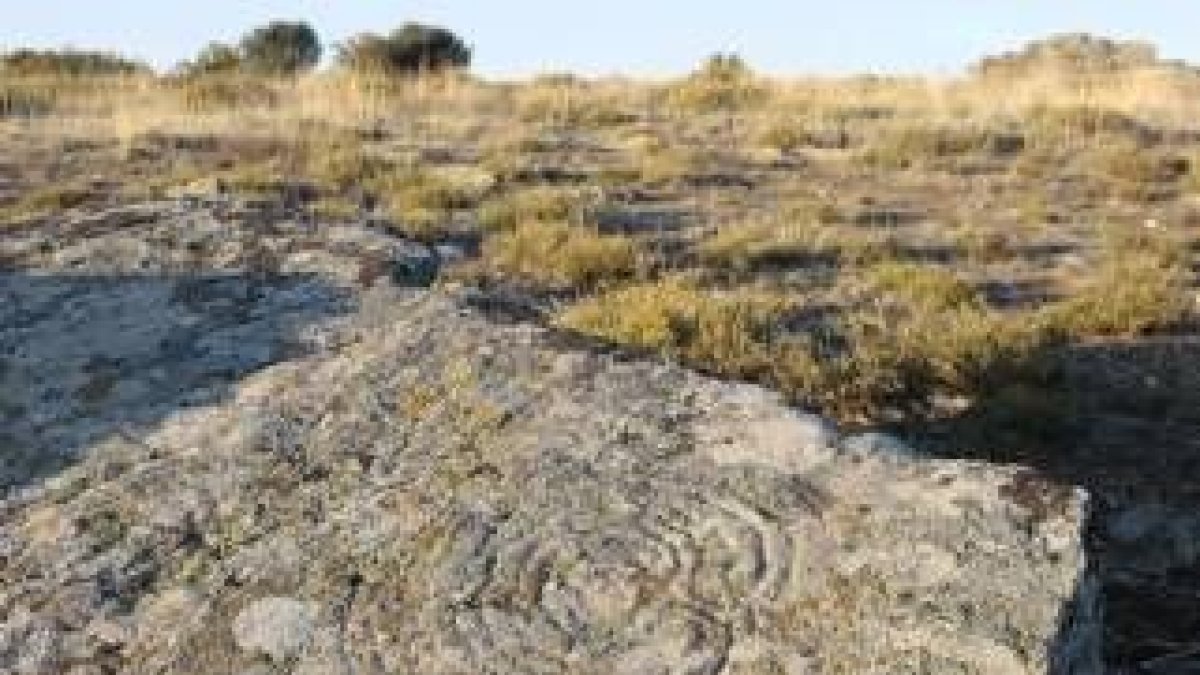 Uno de los petroglifos encontrados en las laderas del monte Teleno en febrero del año pasado