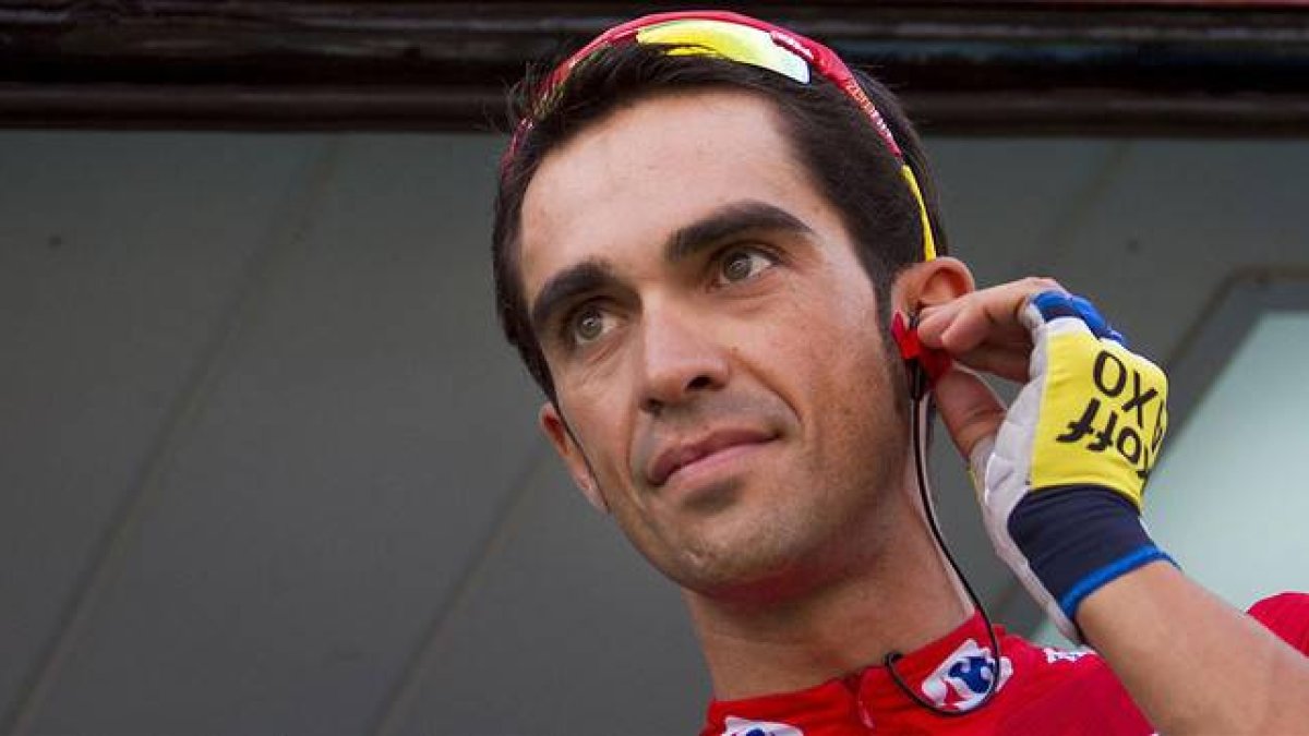 Alberto Contador, en un descanso de la Vuelta a España 2014.
