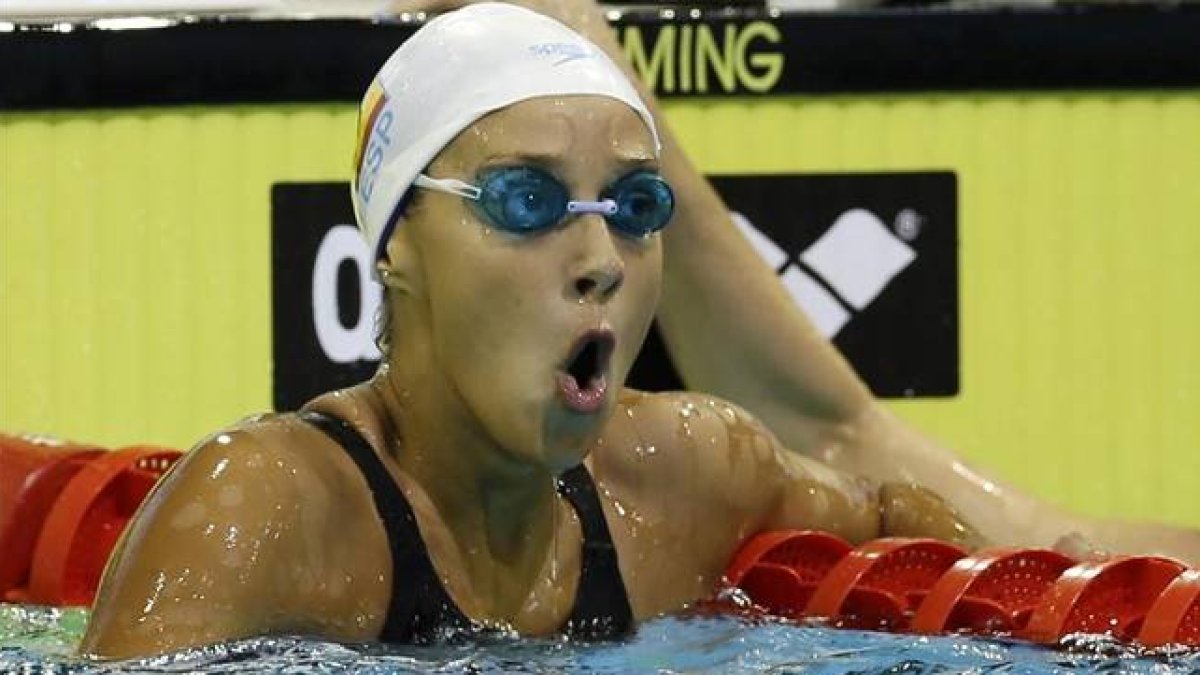 Da Rocha, en el momento de confirmar que había ganado la medalla de oro, en Berlín.