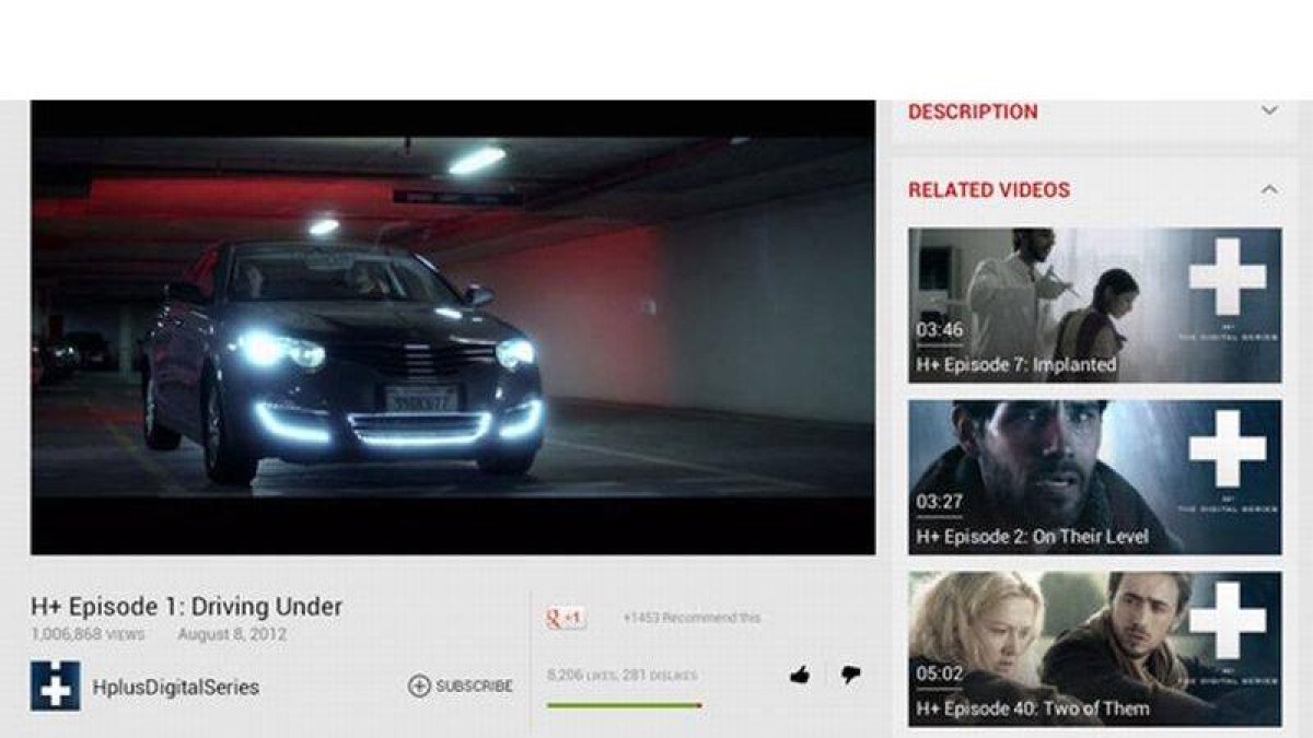 Una imagen de la nueva interfaz de YouTube.