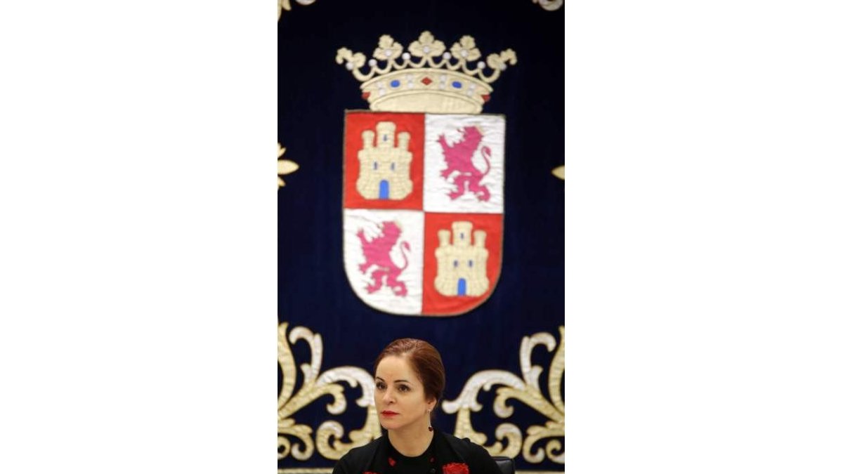 Clemente en la Junta de Portavoces de las Cortes. MIRIAM CHACÓN