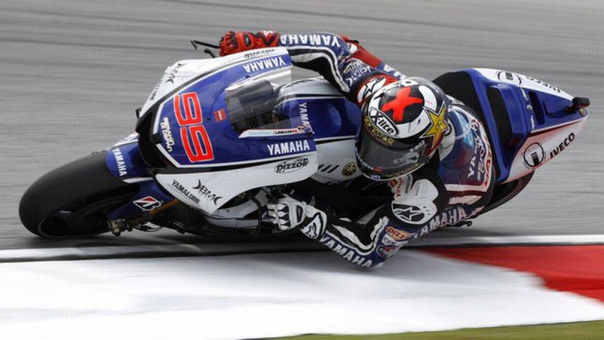 Jorge Lorenzo en los entrenamientos del GP de Malasia de MotoGP, este sábado.