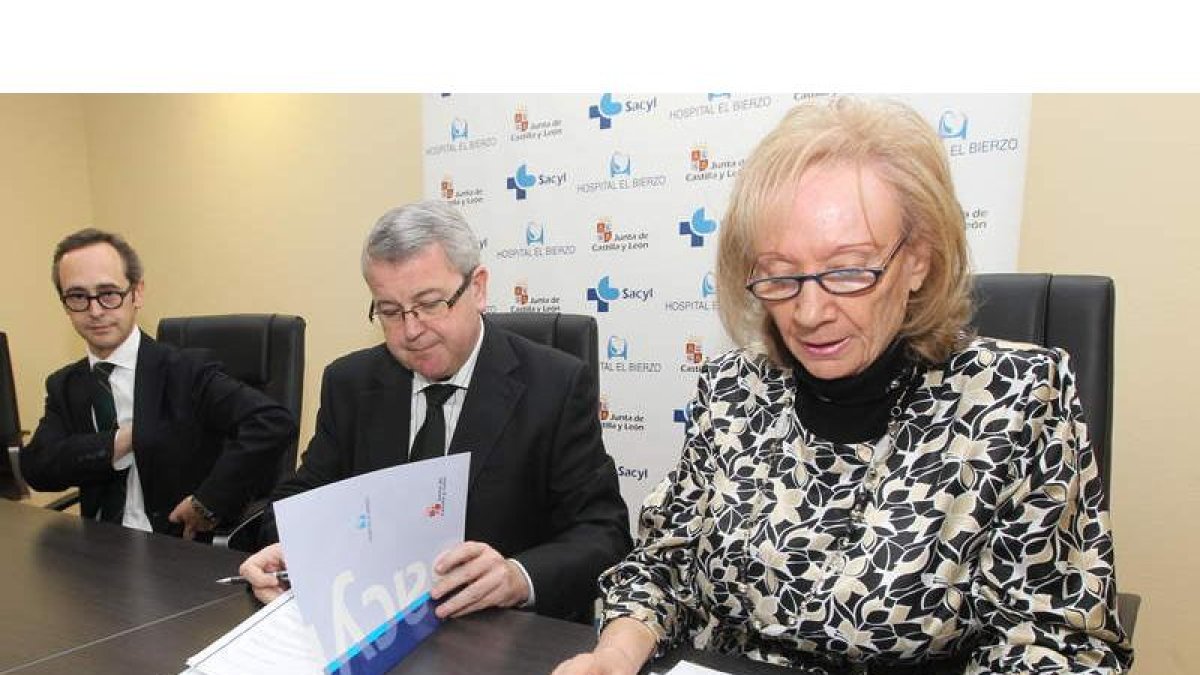 El ejecutivo de Alimerka, Hevia y Conce Blanco, ayer.