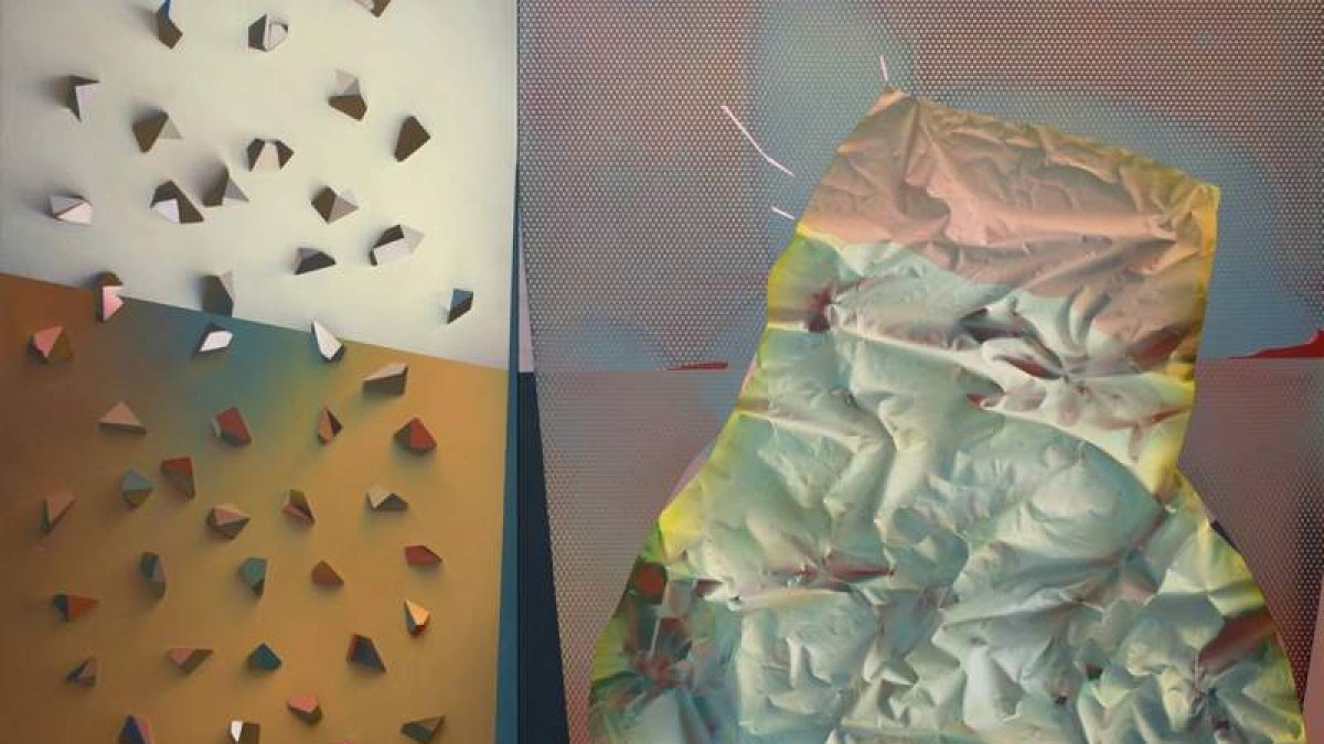‘Dios del cielo’, 2021. Acrílico sobre lienzo y madera, que se puede ver en la exposición. DL