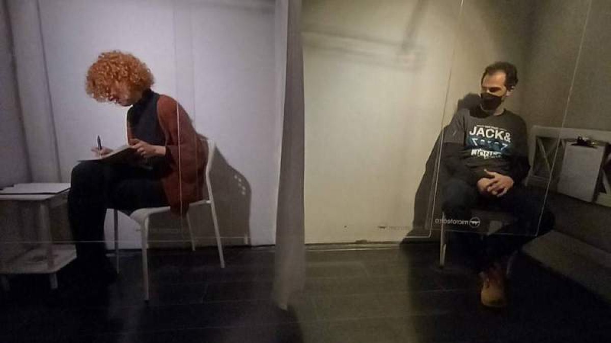 Una escena de la obra ‘Coma’, escrita por el leonés Víctor Suárez Saa y que se estrena hoy. DL