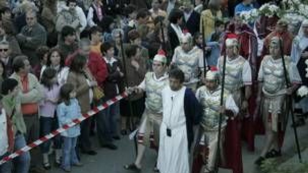 La imagen de Nuestra Señora de las Angustias, el miércoles en Villafranca