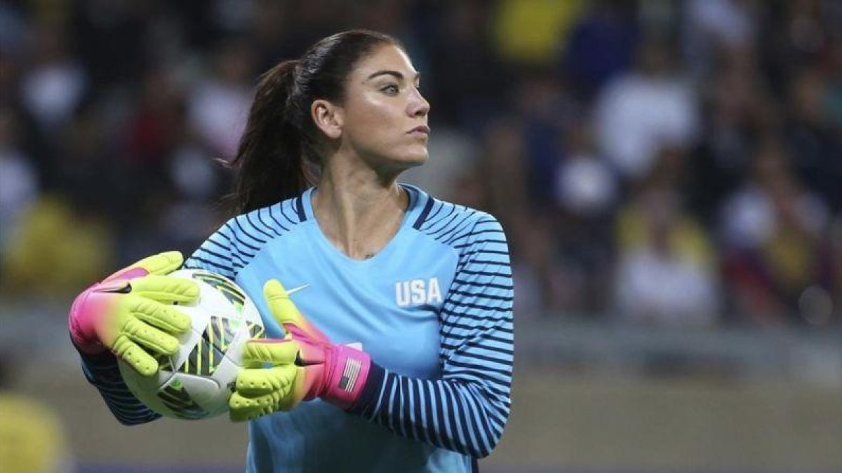 Hope Solo, en un partido de los Juegos Olímpicos de Río.