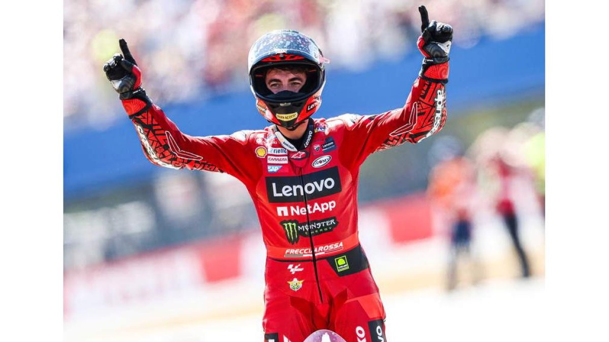 Bagnaia sumó su cuarto triunfo del Mundial en Assen. V. JANNINK