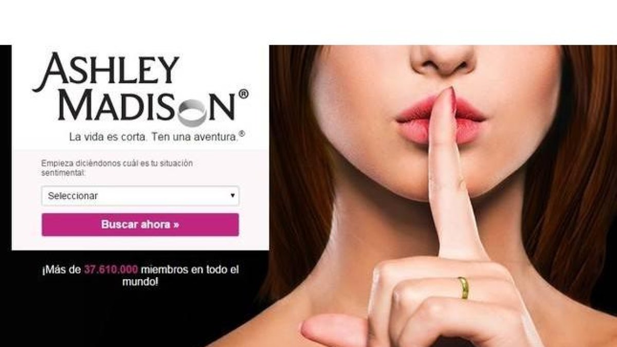Ashley Madison portal para tener aventuras sexuales para personas casadas.