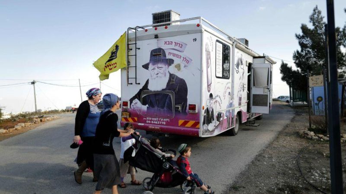 Colonos judíos en Amona.