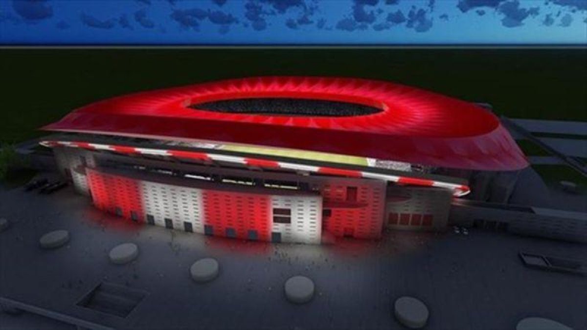 Recreación del Wanda Metropolitano, el próximo estadio del Atlético de Madrid.