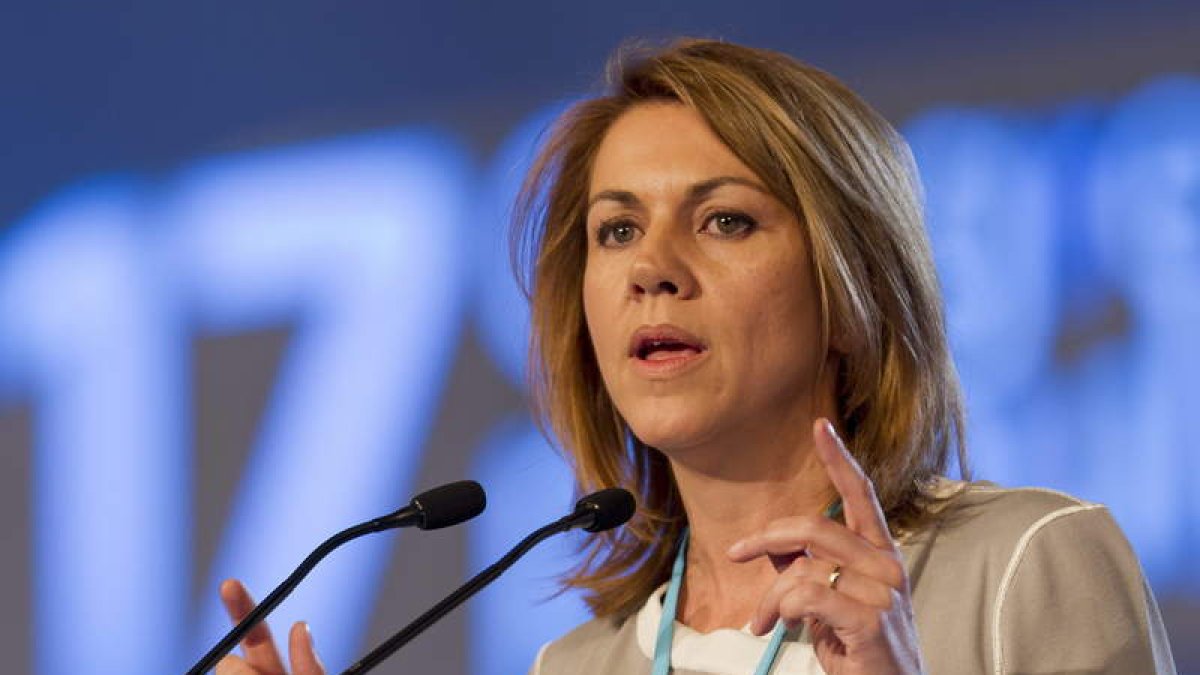 María Dolores de Cospedal, en el congreso del PP celebrado el fin de semana en Sevilla.