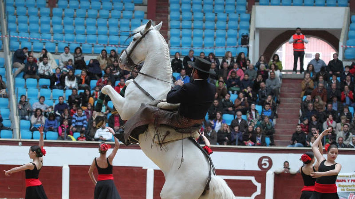 La fusión de los caballos con las bailarinas fue uno de los espectáculos más vistosos.