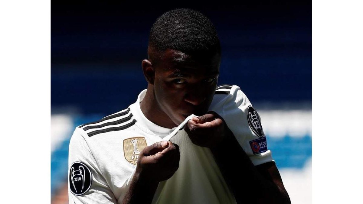 El nuevo jugador del Real Madrid, el brasileño Vinicius Junior, tiene 18 años recién cumplidos y procede del Flamengo. MARISCAL