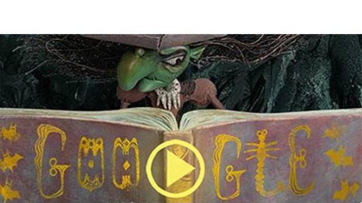 El 'doodle' interactivo de Google dedicado a Halloween.