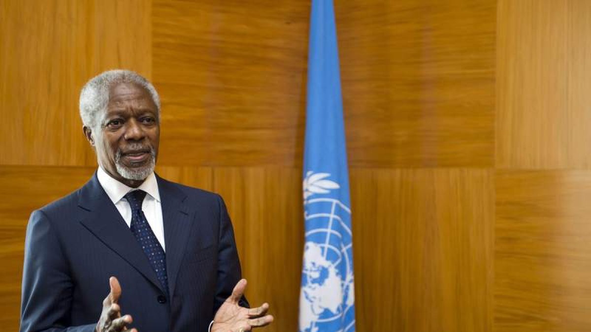 El enviado de la ONU y la Liga Árabe para Siria, Kofi Annan.