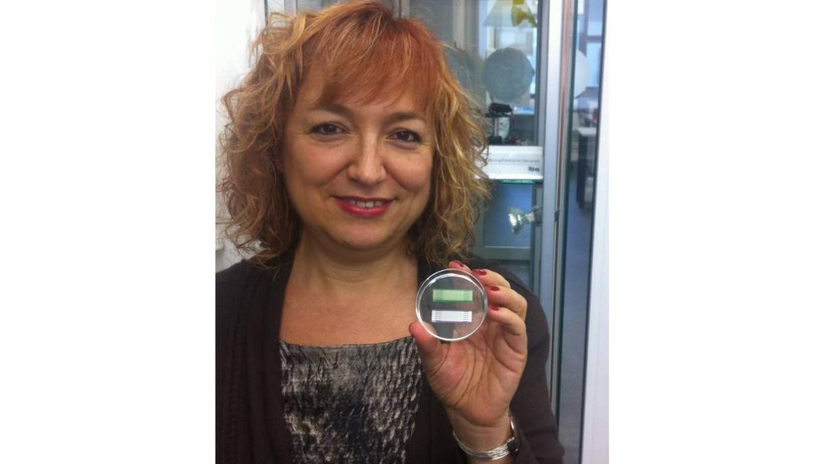 Laura Lechuga investiga dispositivos de nanodiagnóstico en el CSIC en Barcelona.