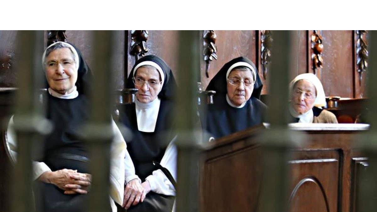 Monjas de la orden cisterciense de San Miguel, ayer.