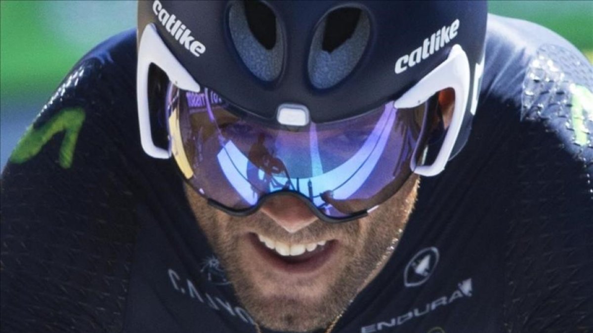 Valverde, en acción durante la contrarreloj de la 13º etapa del Tour
