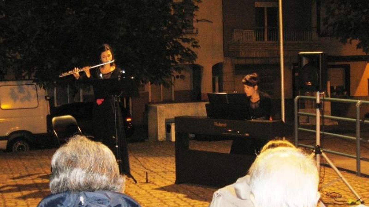 Momento de la velada musical, anoche.