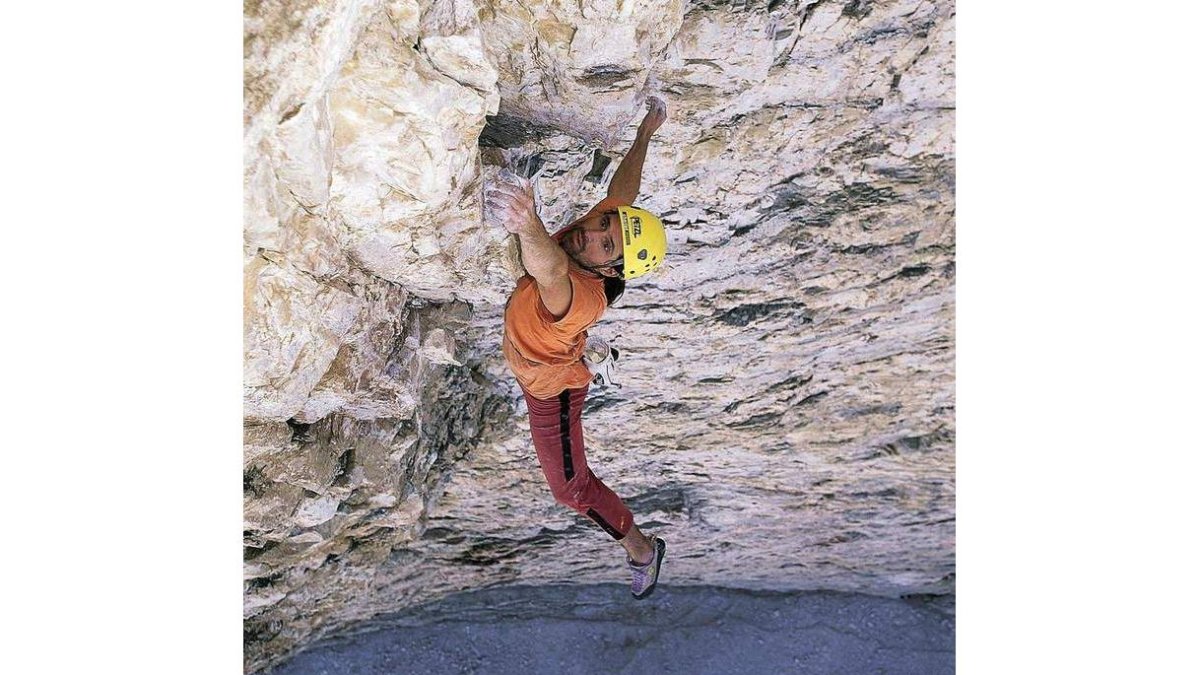 Alexander Huber, en uno de sus numerosos retos extremos