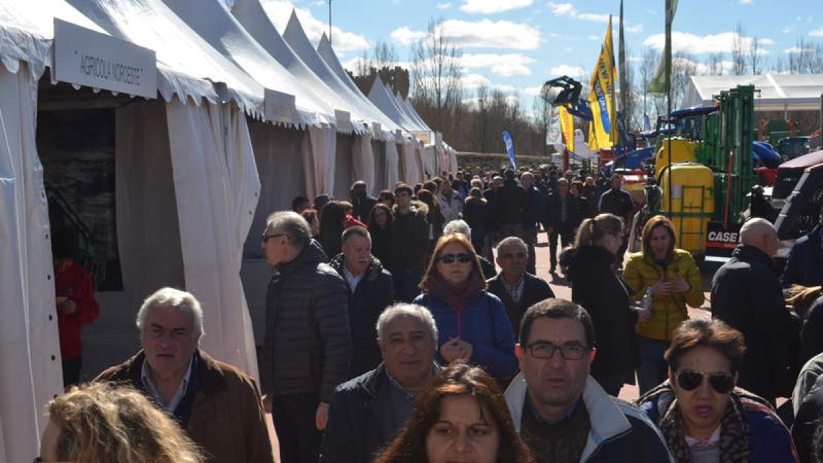 La imagen muestra la gran afluencia de público a la Feria de Valencia de Don Juan ayer. MEDINA