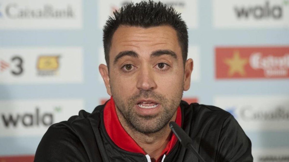Xavi Hernández, en un acto.
