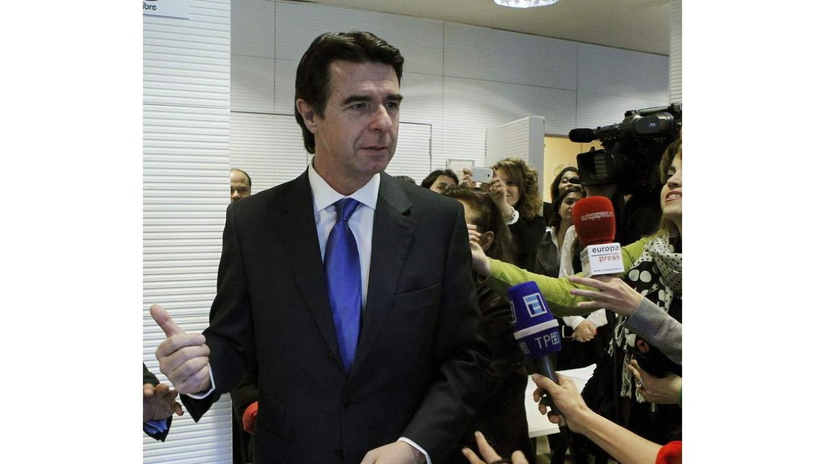 Soria, durante sus declaraciones de ayer.