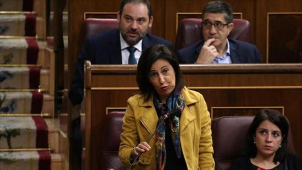 Margarita Robles, portavoz del PSOE, ayer en el pleno.
