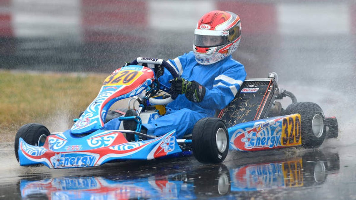 Vidales en la segunda carrera de la WSK Champions celebrada en el circuito italiano de La Conca.
