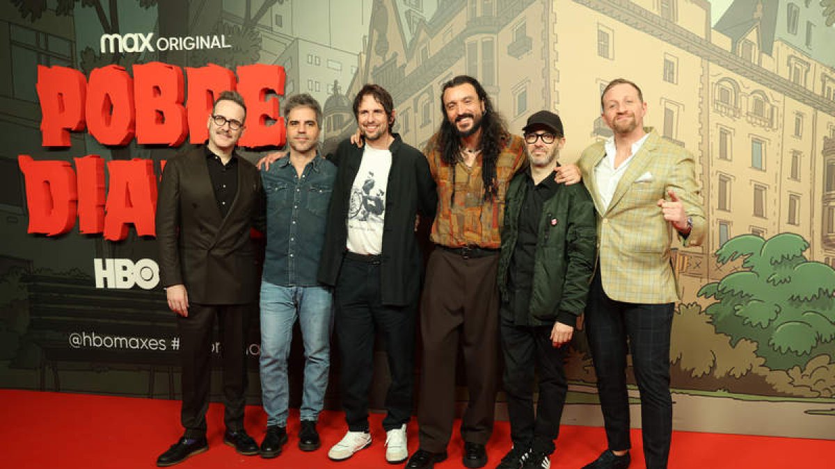 Joaquín Reyes, Ernesto Sevilla, Miguel Esteban, David Parejo, Toni Nievas y John Treanor. K. H.