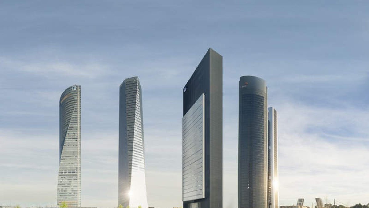 Recreación de la nueva torre, con forma de T invertida, que acogerá un centro de negocios,uno médico, un amplio espacio comercial y grandes zonas verdes
