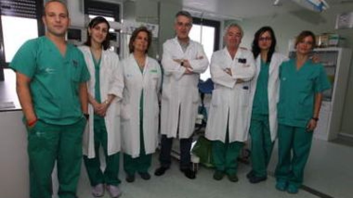 Parte del equipo de partos del Hospital de León.
