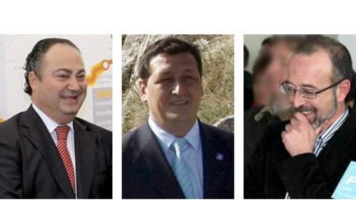 Ramón Vigo (Cee), Jose Manuel Traba (Fisterra) y José M. Santos (Mazaricos)