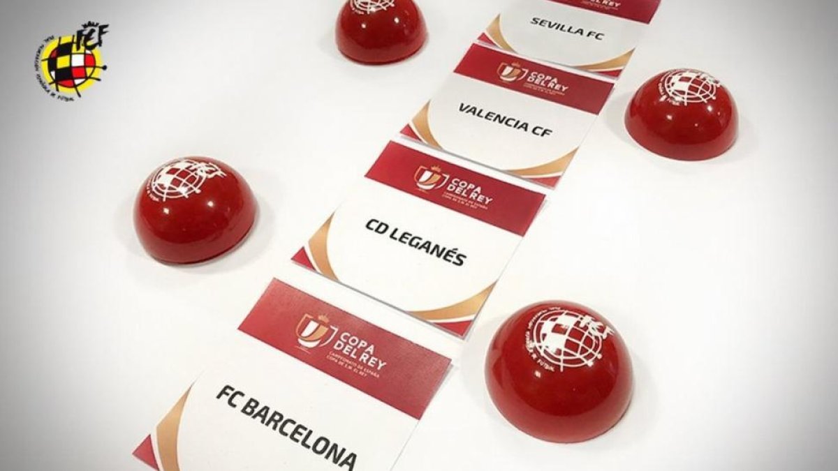 Los cuatro equipos que participan en el sorteo de semifinales de la Copa del Rey.