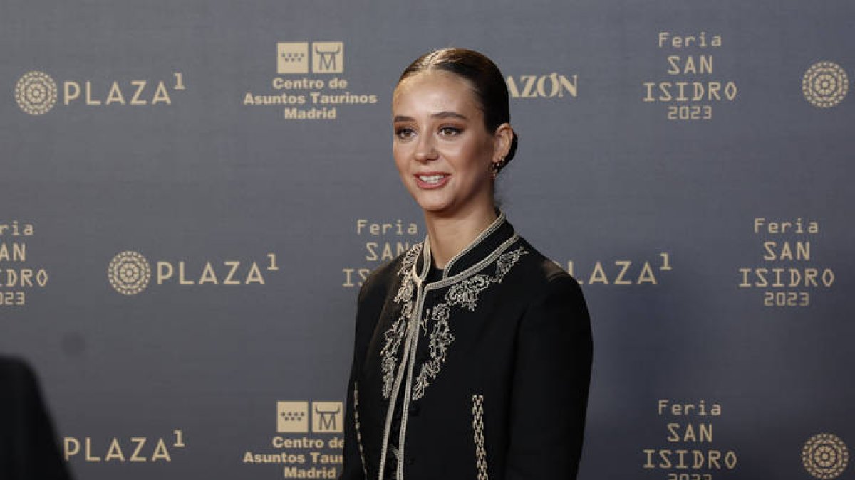 Victoria Federica de Marichalar y Borbón posa para los medios gráficos a su llegada a la gala de presentación de la feria taurina de San Isidro 2023. J. J. GUILLÉN