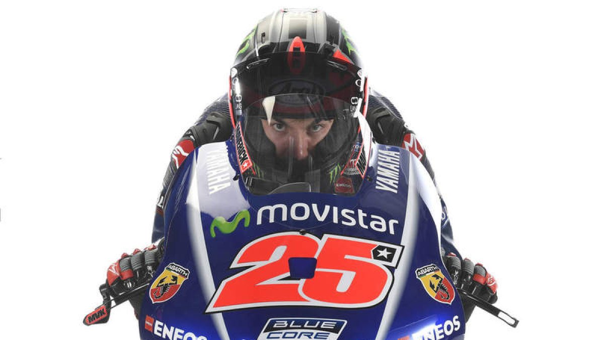 El piloto de Movistar Yamaha Maverick Viñales. MOVISTAR YAMAHA