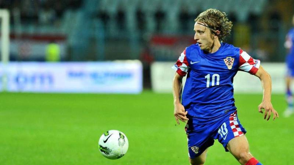 Modric en un partido con su selección, donde es el líder del equipo balcánico.