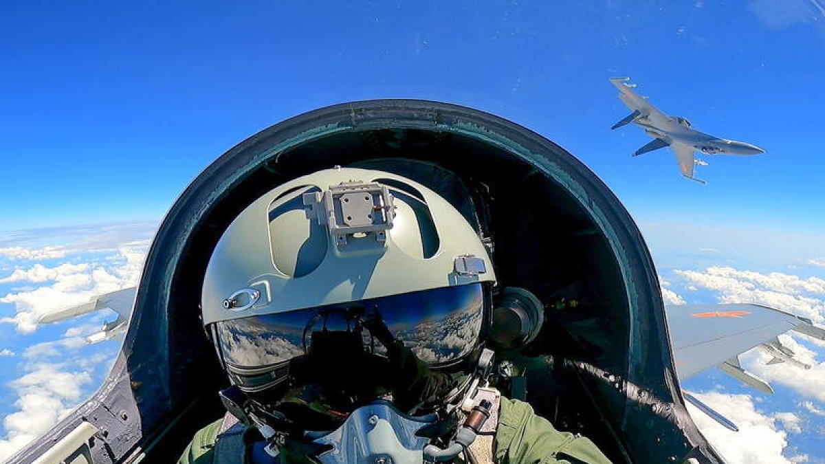 Imagen de las incursiones chinas en Taiwan. XINHUA / MEI SHAOQUAN