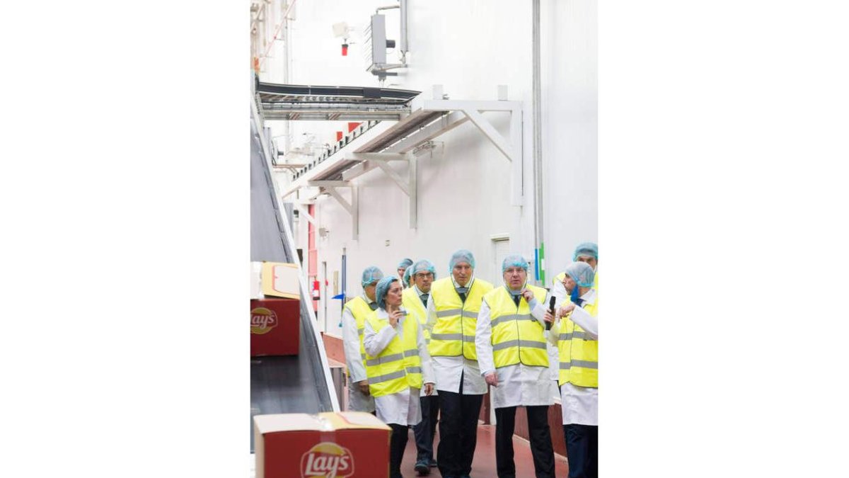 Herrera y Marcos, ayer en la visita a Pepsico Ibéria. Ordóñez