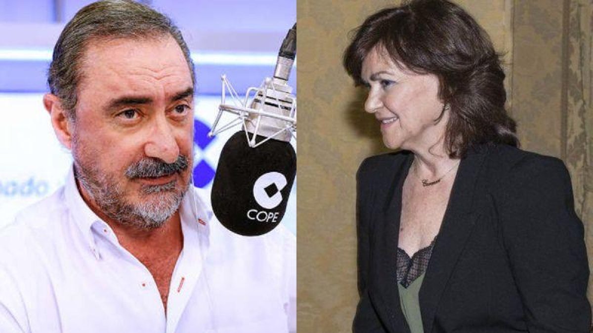 Carlos Herrera y Carmen Calvo.