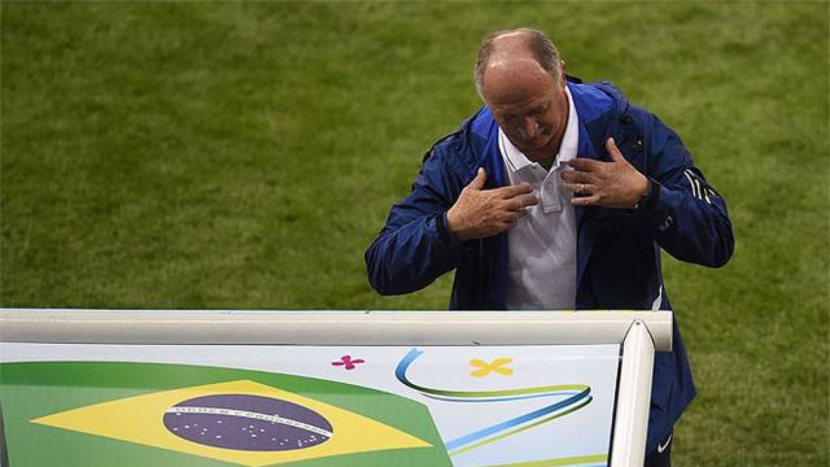 Scolari, al finalizar el partido ante Alemania.