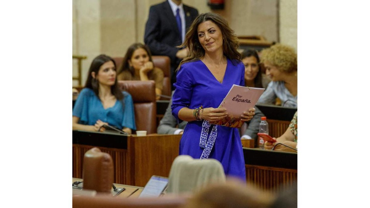 Macarena Olona en su última aparición pública. JULIO MUÑOZ