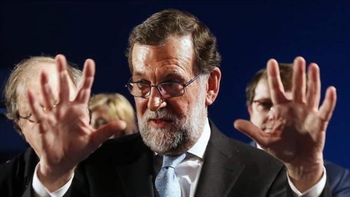 El presidente del Gobierno en funciones, Mariano Rajoy, en un acto del PP en Valladolid, el pasado viernes.