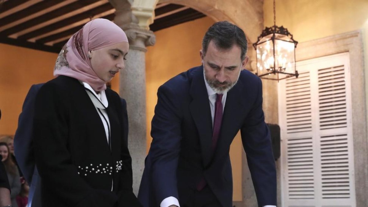 Felipe Vi, en el encuentro con los niños