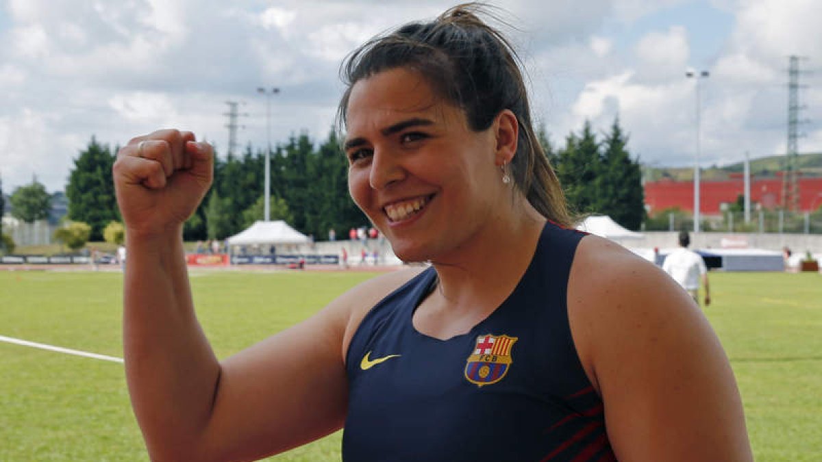 La discóbola berciana Sabina Asenjo tiene potencial para estar en lo más alto del podio. LUIS TEJIDO