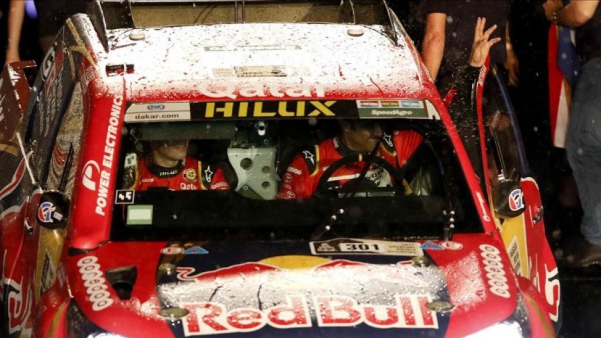 Nasser Al-Attiyah, en su Toyota.