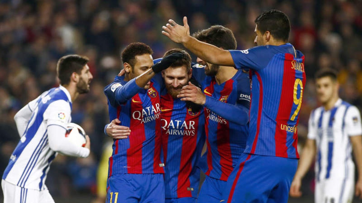 Messi no faltó a su cita con el gol aunque en esta ocasión lo hizo al ejecutar un lanzamiento desde el punto de penalti. QUIQUE GARCÍA